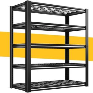 REIBII Garage Shelving 3000LBS, Heavy Duty Storage Shelves, Adjustable Industrial Metal Shelving Unit for Garage, Basement, Pantry, Warehouse,Commercial, 36" W x 16" D x 72" H