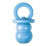 KONG Puppy Binkie Dog Toy, Gentle Chew Toy for Teething Puppies, Natural Rubber Pacifier Shape, Promotes Healthy Chewing, Treat Dispenser, Soothes Gums, Crate Training, Assorted Blue/Pink, Small