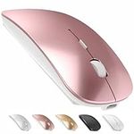 Rechargeable Bluetooth Mouse for MacBook Pro Wireless Bluetooth Mouse for Mac Laptop MacBook Air Windows Notebook MacBook (Rose Gold)