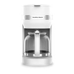 Hamilton Beach Ella Coffee Machine, 1.5L, Filter Coffee Maker, Makes 12 Cups, Removable Washable Filter, Anti-Drip, Water Level Window, 900W - HBC9453MB, Matte White