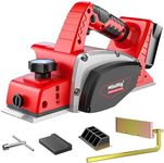 MtiolHig 30000 CPM Cordless Handheld Planer Compatible with Milwaukee 18V Battery (Tool Only) 3-1/4 Inch Electric Planer - Power Hand Wood Planer for Woodworking, Carpentry, and Home DIY