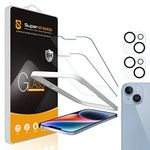 (2 Pack) Supershieldz Designed for iPhone 14 Plus (6.7 inch) + Camera Lens Tempered Glass Screen Protector with (Easy Installation Tray), Anti Scratch, Bubble Free