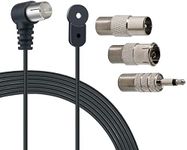 FM Antenna, Ancable Indoor F-Type Male 75 Ohm Radio Coax Wire Antenna for Yamaha Onkyo Denon etc Table Top Home Stereo Receiver Radio Receiver Antenna