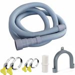 Elyfree 10ft Washing Machine Drain Hose, Universal Drain Hose Extension Kit for Washer, Dishwasher, Flexible Discharge Hose for LG/GE/Samsung, Fit up to 1-1/2 Inch Drain Outlets (10)