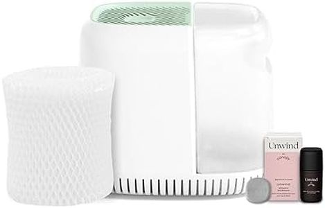 Canopy Bedside Humidifier, Green Humidifier, 36 HR Run Time, 2.5L Capacity - Help Alleviate Symptoms of Allergies, Flu, Cold, Dry Skin Includes Humidifier, Unwind Aroma, Filter, Power Cord & Adapter