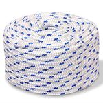 vidaXL Marine Rope - Polypropylene 10mm x 50m - Weatherproof and Wear-Resistant - Ideal for Sailing, Boating, Rigging - White