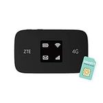 ZTE MF971RS, LTE CAT6/4G Low Cost, Super-Fast Portable Mobile Wi-Fi Hotspot, Unlocked Travel Wi-Fi, 300Mbps, 2000mAh Battery,Dual Band, 2-Year Warranty - Black