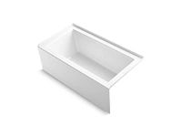 KOHLER 1957-RA-0 Underscore(R) 60" x 32" Alcove Bath Apron, Integral Flange and Right-Hand Drain Bathtub, White