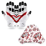 LISAAZ Football Gloves Ball Feel Sensation fit Youth Football Gloves Tacky Football Gloves Men | Football Gloves for Kids 8-12 Top Notch Football Receiver Gloves in Adult/Football Gloves Youth Sizes
