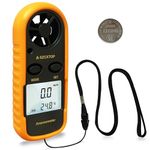 Digital LCD Anemometer Wind Speed Meter Air Flow Velocity Measurement Thermometer for Drone Windsurfing Kite Flying Sailing Surfing Fishing