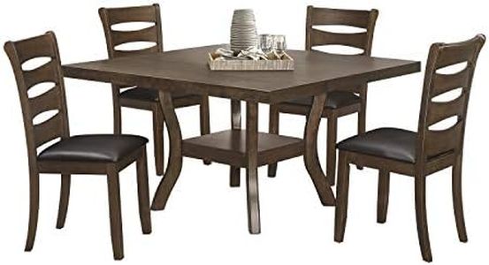 Homelegance 5-Piece Dinette Set, Brown