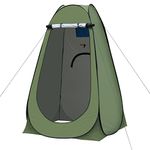 Portable Pop up Tent Privacy Shelter, for Camping Caravan Picnic Toilet & Shower, Fishing Sunshade, Beach Dressing Changing Room, with Zippered Carrying Bag, Quick Setup Utility Accessories Green