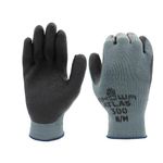 SHOWA Atlas 300 10-Gauge Natural Rubber Palm Coated General Purpose Work Glove, Black, Large (Pack of 12 Pairs)