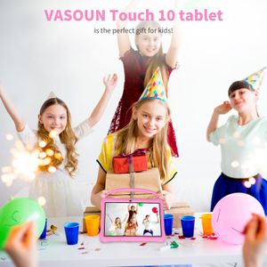 VASOUN 10-Inch Kids Tablet – Pink, Child-Friendly Android Device