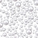 PH PandaHall 1100pcs Undrilled Pearl Beads No Holes Pearl Beads 2.5/3/4/5/6/8mm Mini Bead Garment Vase Filler Faux Pearl for Table Scatter Wedding Birthday Party Home Decor Jewelry Making White