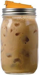 Jarware Drink, Orange Lid for Regular-Mouth Mason Jars