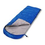 TS WITH TECHSUN Polyester Waterproof Backpacking Sleeping Fluffy Bag with Compression All Seasons Camping Bed for Indoor & Outdoor Traveling Hiking, Comfort Temperature: 10℃~15℃, 6 Feet (Blue)