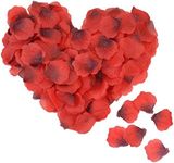 obmwang 2000 PCS Dark Silk Rose Petals Wedding Flower Decoration Artificial Red Rose Flower Petals for Wedding Party Favors Decoration and Vase Home Decor Wedding Bridal Decoration. Red