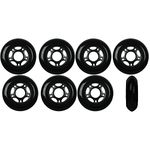 TGM Skateboards Outdoor Inline Skate Wheels Asphalt Formula 80Mm 89A Black X8