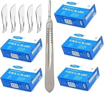 AAProTools 500 Scalpel Blades #22 for Surgi, Dermaplaning, Veterinary, Taxidermy, Arts & Crafts, More - Includes One Handle #4