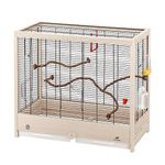 Ferplast Giulietta 5 Bird Wooden Cage, 69 x 34.5 x 58 cm, Black