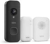 Blink Battery Doorbell 2K+ (newest model) and Blink Chime (newest model) — Wireless video doorbell, 2K resolution, in-home chime, enhanced audio. Sync Module Core included – (Black)