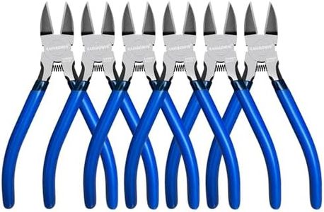 Wire Cutters 6 PCS, KAIHAOWIN 6 inch Dikes Small Wire Cutters Flush Cutters Wire Snips Clippers Diagonal Cutters Side Cutters Cutting Pliers for Crafting