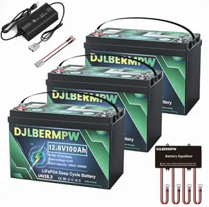 12V 24V 36V 48V LiFePO4 Lithium Battery 50Ah/100Ah/150Ah/200Ah,4000+ Deep Cycle Battery,640W/1280W/3840W/5120Wh Lithium Batteries for Marine,Trolling Motor,Golf Cart,RV,Solar (3 Group-12.8V100Ah)