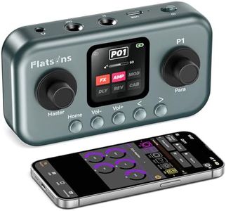 Flatsons P1 Portable Multi Effects Guitar Pedals, 80+ Effects, Rechargeable