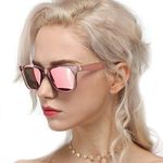 Myiaur Fashion Sunglasses Womens Polarised, Mirror Ladies Sunglasses Anti Glare 99.99% UV Protection