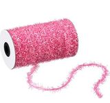 VRB Dec™ (15 Mtr Halloween Tinsel Garland Tinsel Twist Garland Christmas Tree Decoration Home Wedding Christmas Decoration Gift Wrapping Wall Hangings (Baby Pink)