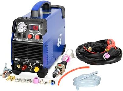 Plasma Cutter, 50Amp Non-Touch Pilot Arc Plasma Metal Cutter Machine, Plasma Cutting Equipment with 220V DC Inverter IGBT, Cutting Power Up to 18 MM, PT/2T/4T/PA Function
