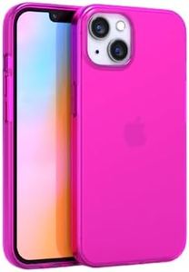 FELONY CASE - iPhone 13/iPhone 14 Neon Pink Clear Protective Case, TPU and Polycarbonate Shock-Absorbing Bright Cover - Crack Proof with a Gloss Finish - Full iPhone Protection