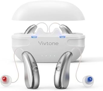 Vivtone Bluetooth Hearing Aids with Phone Call & Music Streaming, APP Control for Precise Fitting, Rechargeable OTC Hearing Aids for Seniors Adults Men Women, Xpure2.0, White Case