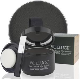 VOLLUCK Root Touch Up Hair Powder Root Cover Up Hairline Shadow Powder Stick, Root Touch Up for Thinning Hair for Women and Men, Bald Spots, Eyebrows, Beard Line, Black