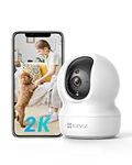 EZVIZ 3MP 2K Indoor Security Camera Wireless with App, No Subscription, Baby Monitor, Pet Camera. Motion Detection, Auto Tracking, Night Vision, Alarm, Two Way Audio, Alexa Google IFTTT Control (CP1)