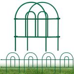 Amagabeli Decorative Garden Fence 18 in x 50 ft Rustproof Green Iron Landscape Wire Folding Fencing Ornamental Panel Border Edge Section Edging Patio Flower Bed Animal Barrier for Dog Outdoor Fences