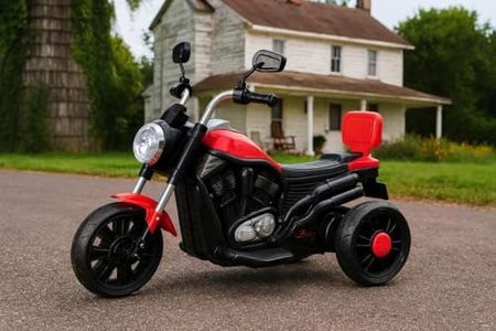 Delhi Retailer Battery Operated Bike for Kids,Ride On Toy Baby Bike with Light & Music Ride On Toy Rechargeable Battery Bike for Kids to Drive 1 to 5 Years., Red