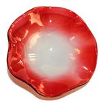 Variation Color Wavy Replacement Glass Dish for Electric Oil Aromatherapy Burner/warmer (3.5, Red)