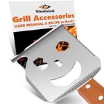 BBQ Accessories for Charcoal BBQ,Gas BBQ, 7 in 1 BBQ Spatula with Scraper, 17 Inch Long BBQ Tools for Barbecue Grill, Dad Gifts, Fathers's Day Gifts, Gifts for Men