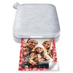 HP Sprocket 2x3 Inch Instant Smartphone Photo Printer -Portable Color Wireless Mobile Printer -Zink Sticky-Back Photos -Print from Compatible iOS & Android Devices with Bluetooth w/Fun App -Luna Pearl