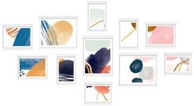 Artiss Photo Frame, Set of 11 Art Photos Picture Display Frames Sets Gallery Wall Hanging Collage Decor for Home Living Room Bedroom, Rectangle HD Vision Glass Photograph Mat White