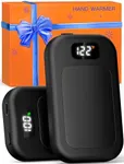AI Hand Warmers Rechargeable 2 Pack, 3 Heat Levels (104–121°F), Real-Time Temp & Battery Display, Electric Hand Warmers, Fast Heating, Fits in Gloves/Pocket, Gifts for Women & Men