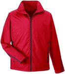 AquaGuard Men's Waterproof Hooded Rain Jacket Lightweight Wind-Breaker, Sport Red, Medium