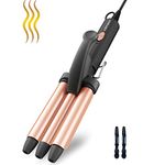 ORYNNE Hair Waver for Women, 1/2 Inch Beach Waver Hair Iron, Waver Hair Iron for Beach Waves, Argan Oil Infused 3 Barrel Curling Iron, Fast Heat Up Crimper Hair Tool, Light Weight & Easy to Use