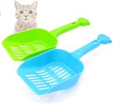 Dog Trust 2 PCs Cat Litter Scoop Shovel - Cat Cleaning Tool - Cat Sand Cleaning Product, Cat Litter Scooper, High Durable Plastic Cat Litter Scooper, Litter Scoop Cum Shovel (Colour May Vary)