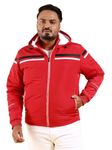 Hardsoda Men's Puffer Jacket (0323-HSJKT12-04_Red_4XL)