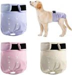 ZINGTERRA 3 Pack Washable Female Dog Diapers,Reusable Diaper for Doggie,Highly Absorbent Dog Diaper,Adjustable Leakproof Puppy Diapers Skirt for Heat,Incontinence,Period Doggy Nappies M