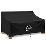 Kipiea Patio Sofa Cover, Durable 420D Outdoor Couch Covers Waterproof Winter, 3-Seat Patio Furniture Cover Loveseat, Outdoor Sofa Covers with Anti UV and No Tears, No Fading (78" W x 34" D x 31" H)