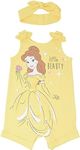 Disney Princess Belle Newborn Baby Girls Sleeveless Romper & Headband Belle 3-6 Months